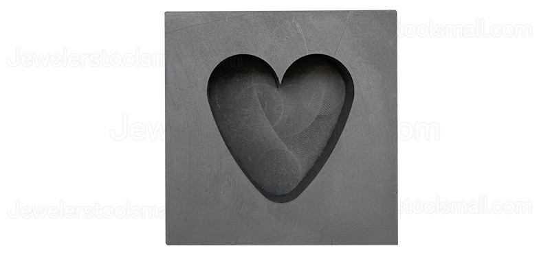 Heart Shape Graphite Ingot Bar Mold Mould Crucible for Melting Gold Silver Casting Refining DIY Ingot Mold