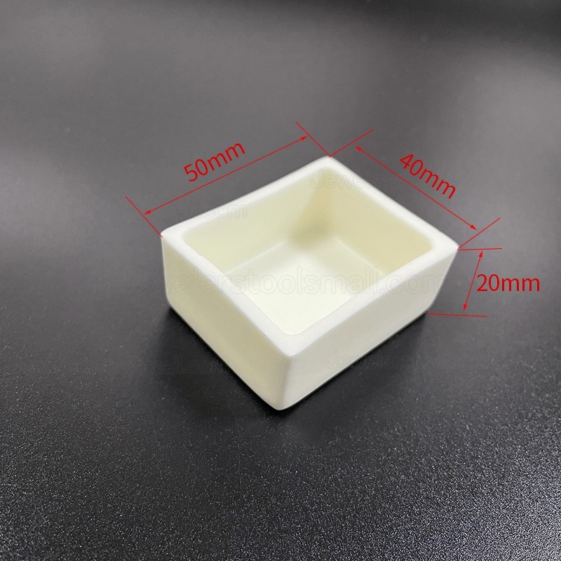 Aluminum Oxide Ceramic Crucible 1800°C for Goldsmith / Metal refining / Laboratory