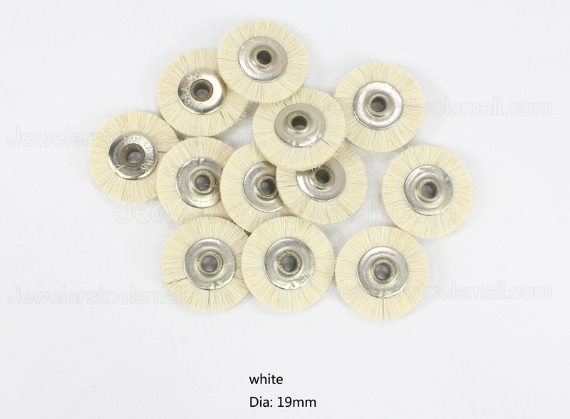 100 Pcs/bag Jewelry Polishing Brown Polishing Brushes without Shank Brush Dia 19mm/22mm/25mm