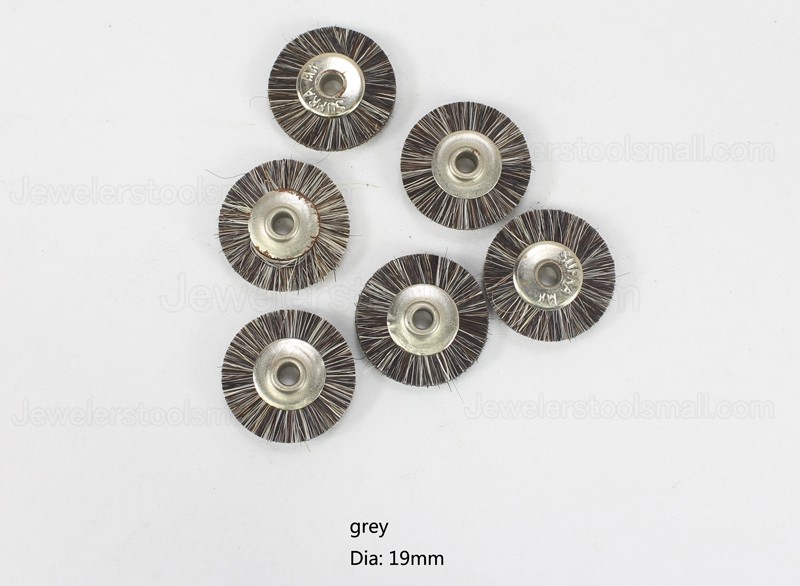 100 Pcs/bag Jewelry Polishing Brown Polishing Brushes without Shank Brush Dia 19mm/22mm/25mm