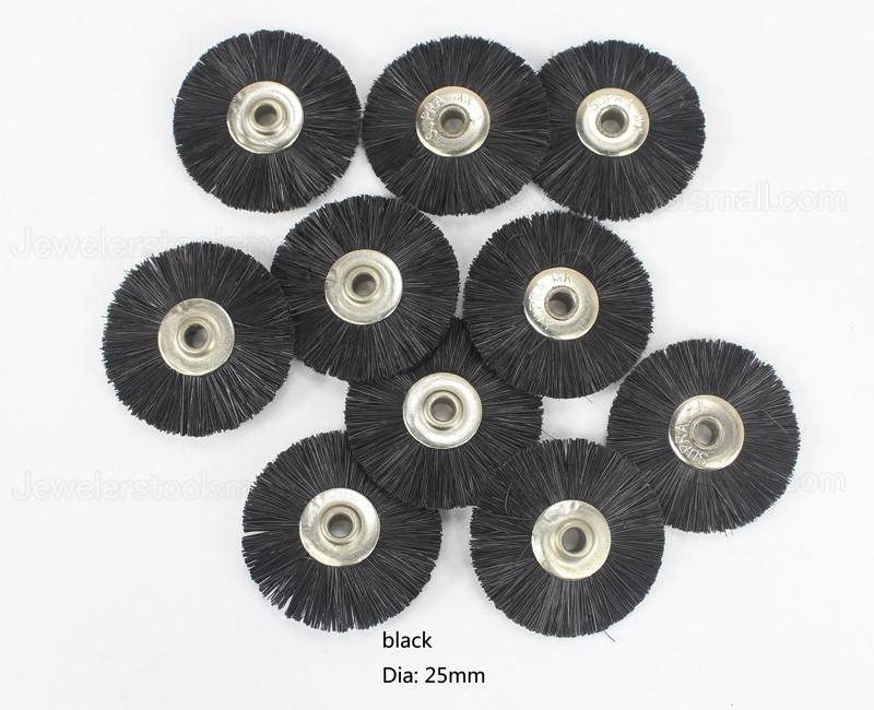 100 Pcs/bag Jewelry Polishing Brown Polishing Brushes without Shank Brush Dia 19mm/22mm/25mm