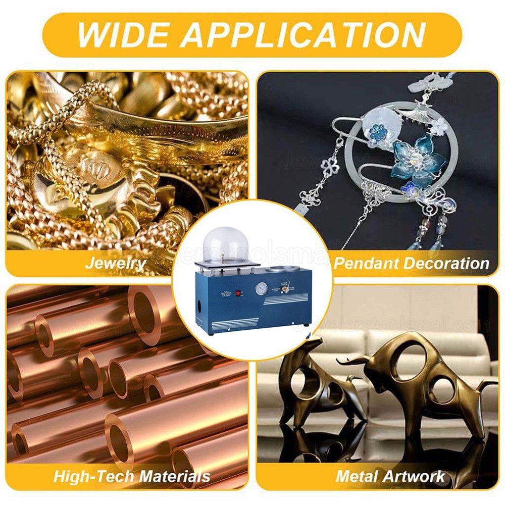 4L Medium Portable Jewelry Casting Machine Vacuum Investing Lost Wax Casting Equipment