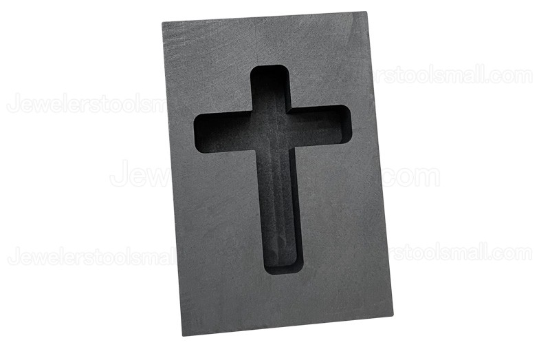 Small Graphite Ingot Bar Mold Cross Shape Mould Crucible for Melting Gold Silver