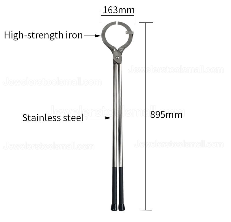 Big Size Stainless Steel Wretch 8KG Crucible Tong For Picking Up Graphite Crucible