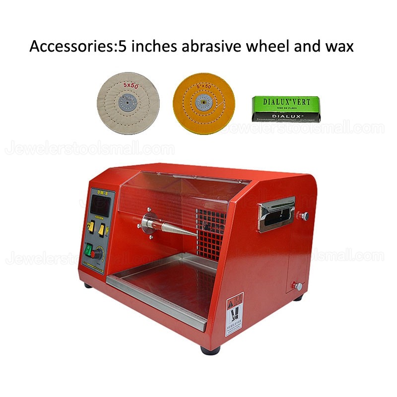 4200RPM Jewelry Polishing Buffing Machine Cloth Wheel Polisher DM-8 with Dust Collector Brench