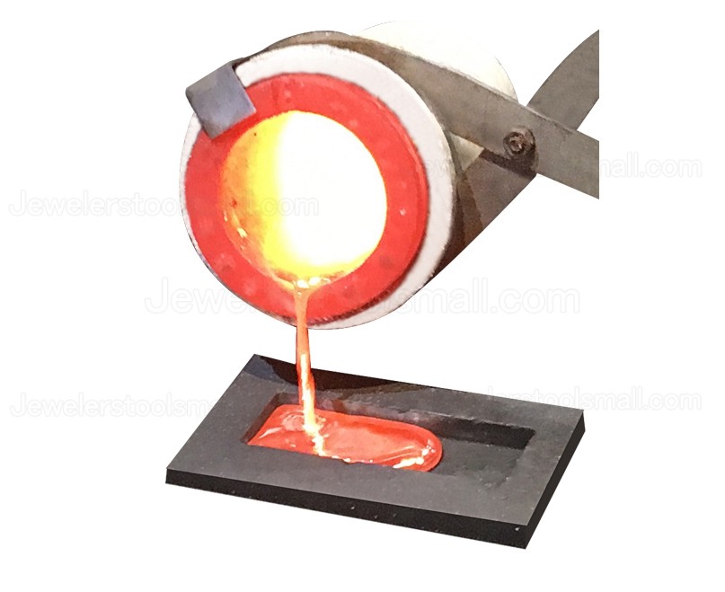 4KG Small Gold Melting Induction Machine Furnace For Melting Bronze Steel Iron Silver Copper