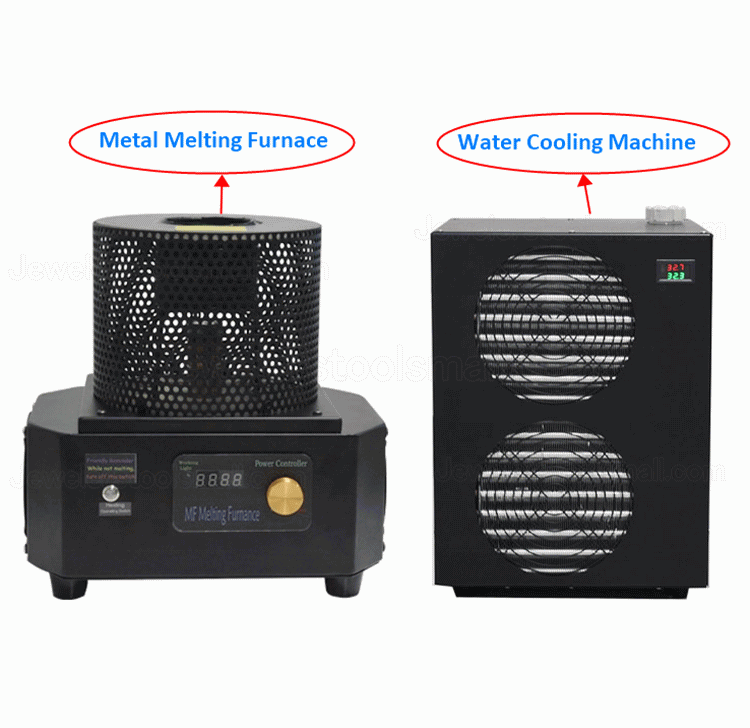 4KG Small Gold Melting Induction Machine Furnace For Melting Bronze Steel Iron Silver Copper