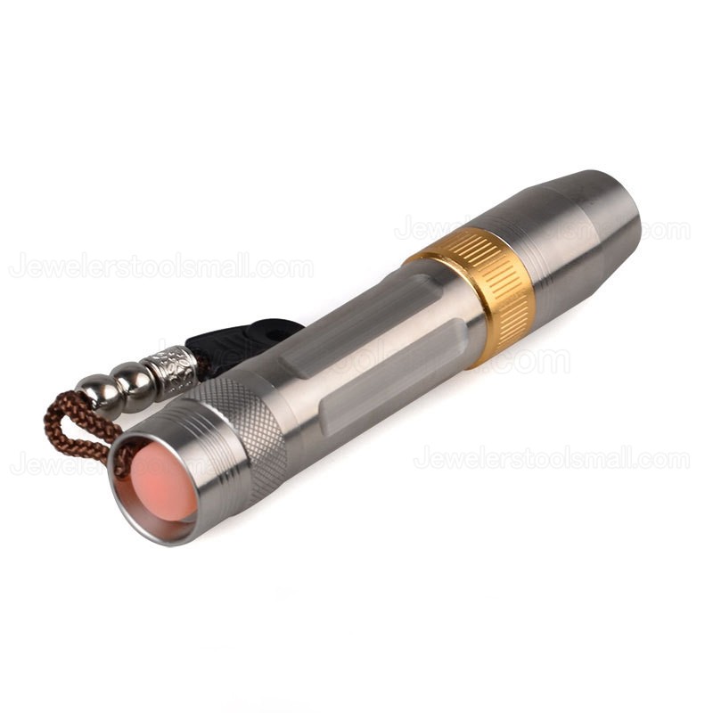 UV Flashlight Detector for Amber/Jade/Diamond/Mineral/Gemstones 3 in OneWhite+Yellow+365nm UV