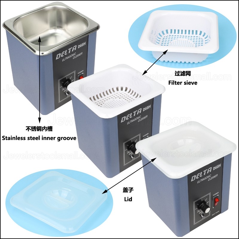 2L Digital Ultrasonic Cleaner Machine with Timer and Heating Fuction for Glasses Jewelry