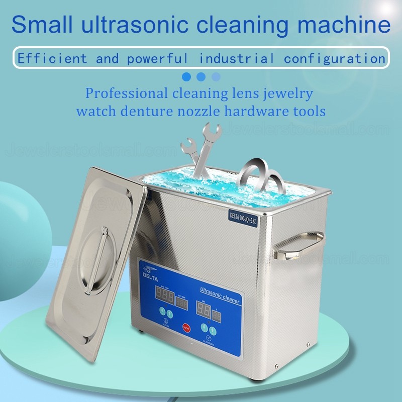 2.8L Digital Ultrasonic Cleaner 80W Sonicator Bath 40KHZ For Gold Sliver Jewelry Glasses Jade Necklace Waches Lab