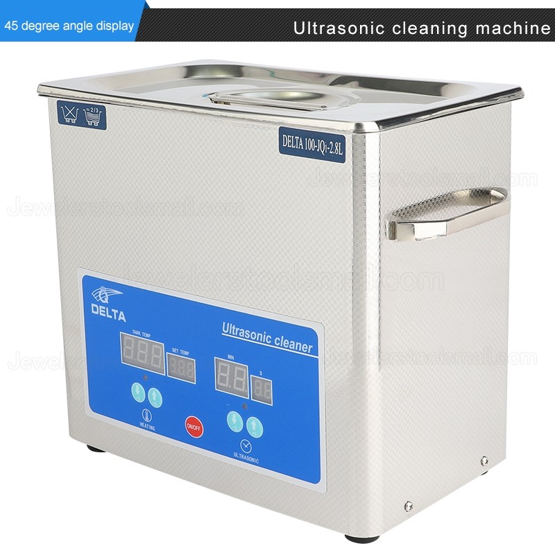 2.8L 80W Digital Ultrasonic Cleaner Machine For Gold Sliver Jewelry Glasses