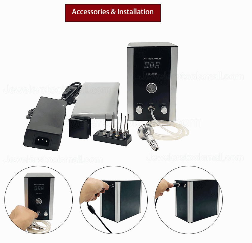 100W Jewelry Engraving Machine Portable Jewellery Engraver For Jewelry Making No Need Compressor