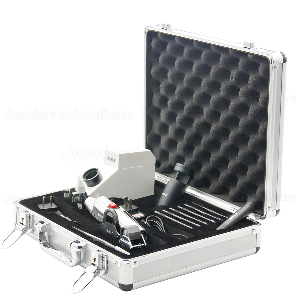 Portable Gemstone Travel Lab Gemological Laboratory Jewelry Testing Identification Tools with 8 Kinds Gemology Identify Tools