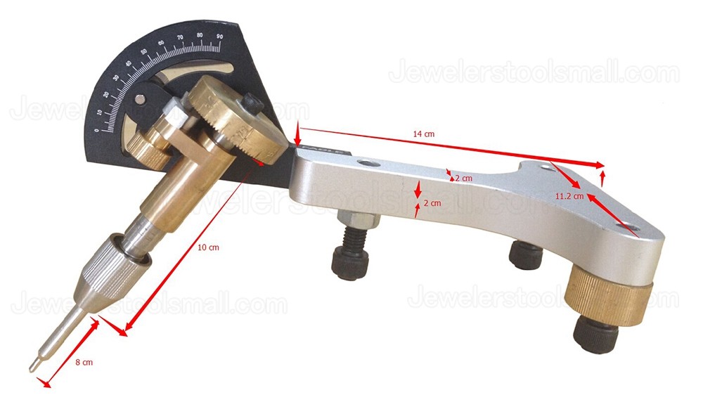 Gemstone Faceting Hand for Lapidary Machine with Index Wheels of 96 and 64 for Faceting and Polishing Gemstone