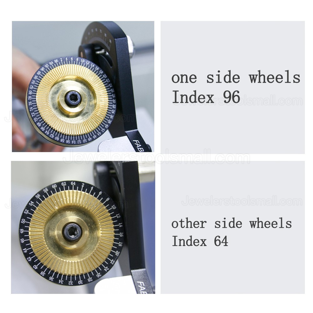 Gemstone Faceting Hand for Lapidary Machine with Index Wheels of 96 and 64 for Faceting and Polishing Gemstone