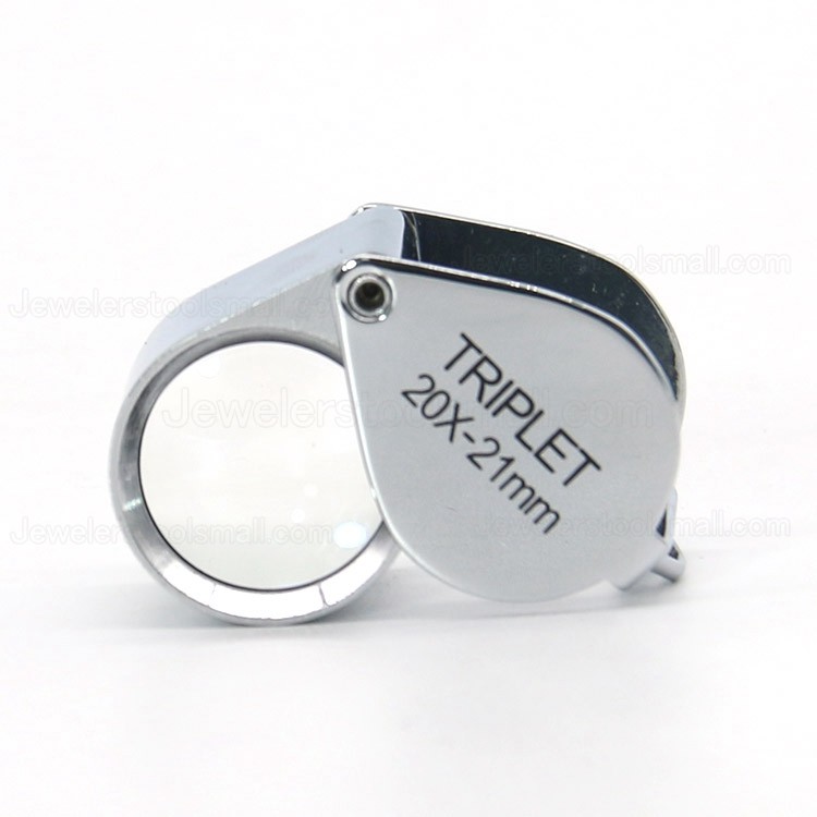 20X Magnification Triplet Mini Size Single Eye Gem Jewelry Diamond Water Droplet Shape Loupe