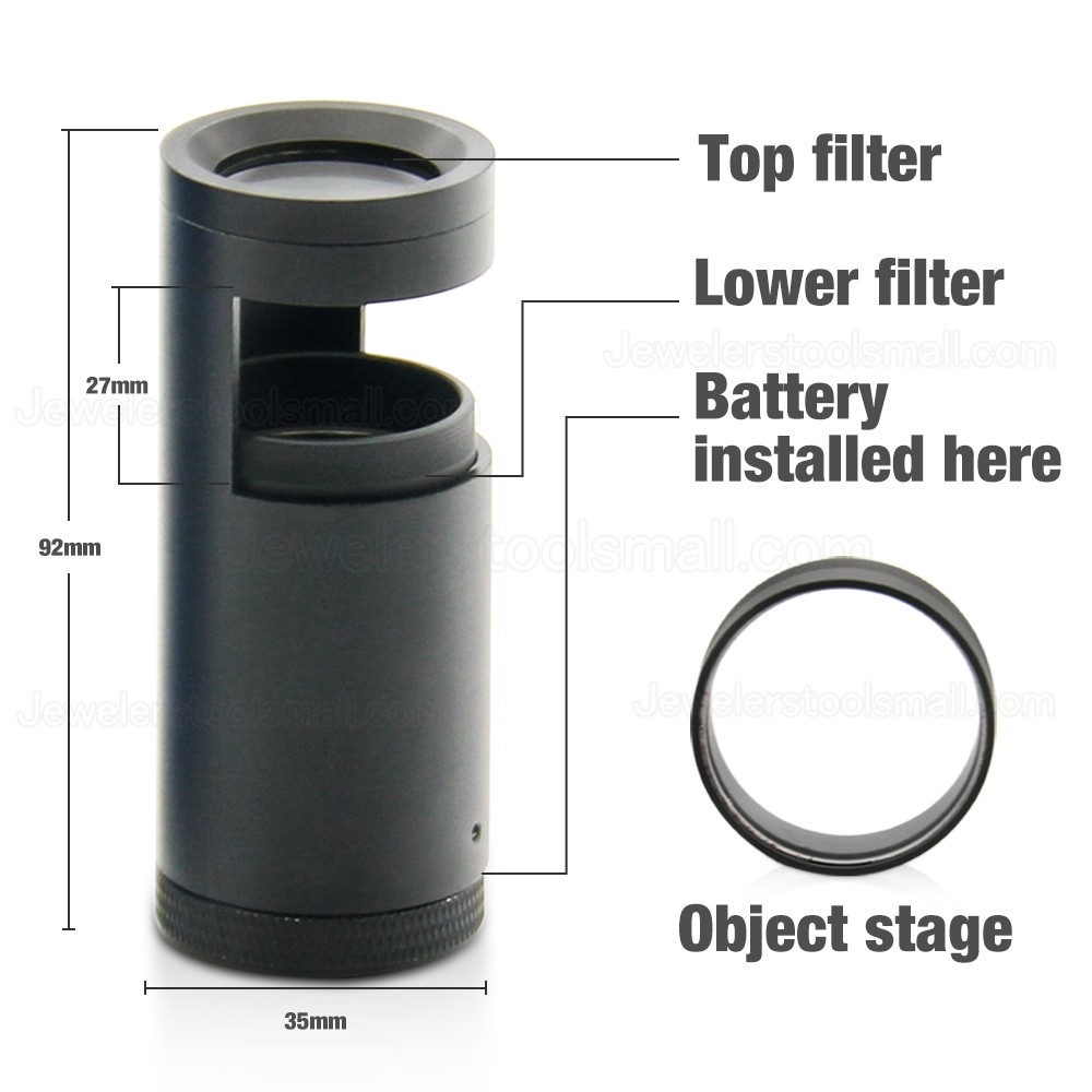 Portable Jewelry/Gem polariscope with White LED Cold Source Jewellery Identification Tool