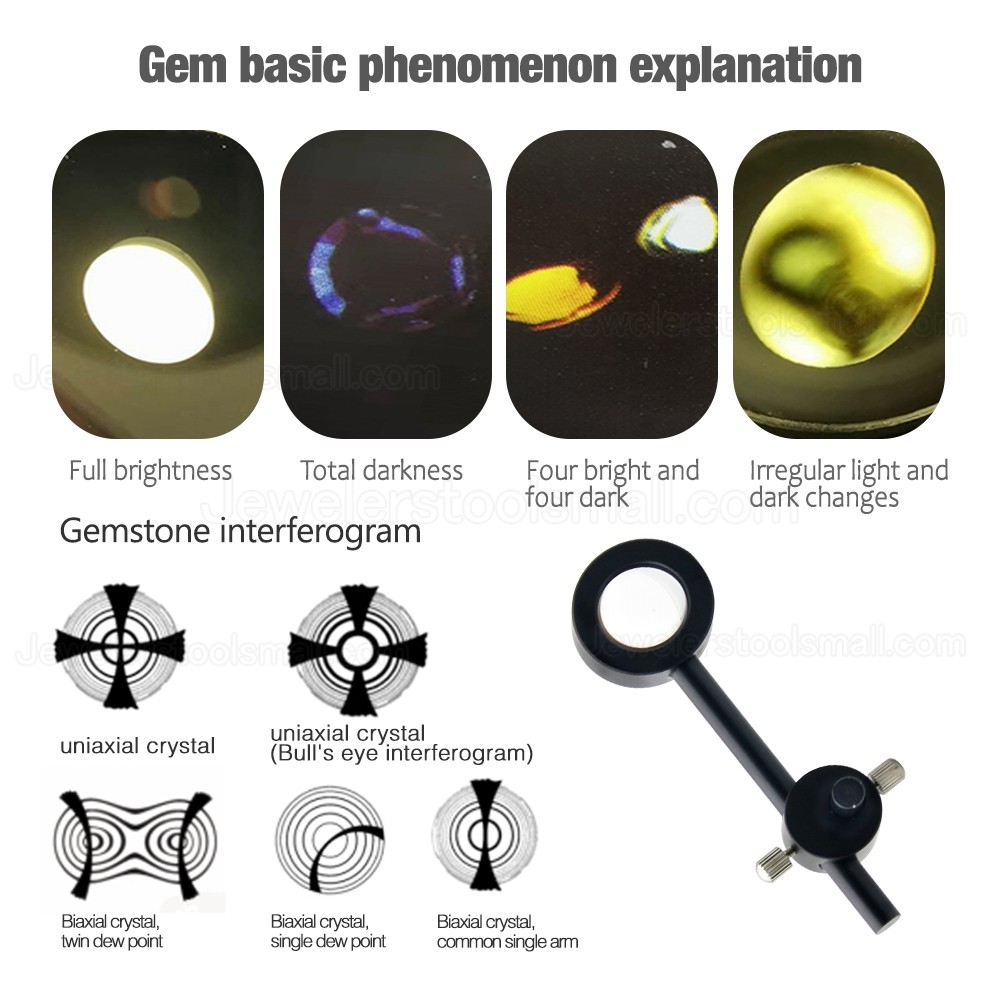 Professional Gemological Instrument With Interference ball Built in LED Light Desktop Gem Polariscope