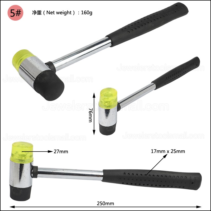 25mm Double Face Soft Tap Rubber Hammer Jewelry Making Tools Multifunctional Hand Tool
