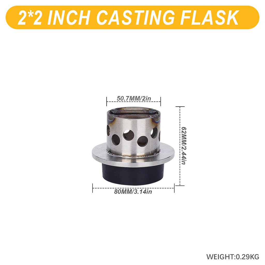 2 / 4 / 5 / 6 Inches Perforated Stainless Steel Casting Flask for Jewelry Vacuum Casting Machine