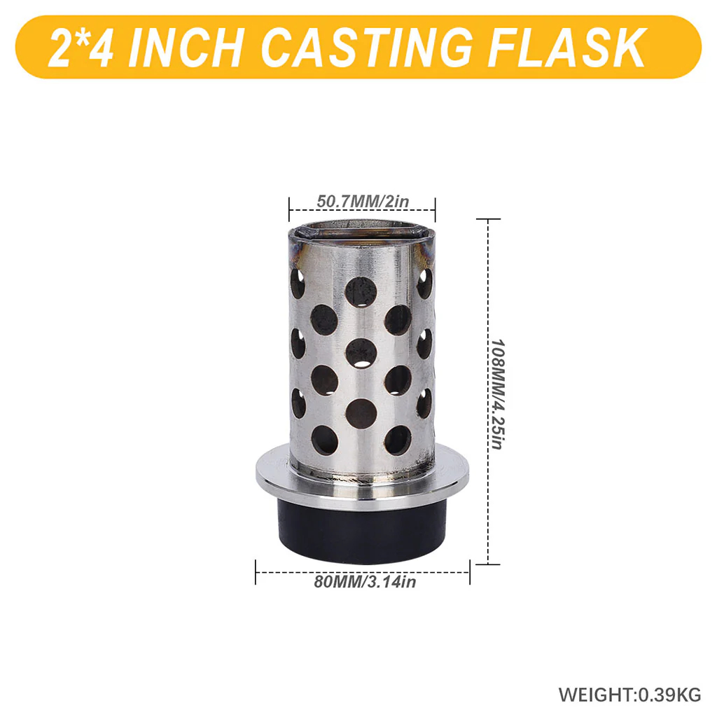2 / 4 / 5 / 6 Inches Perforated Stainless Steel Casting Flask for Jewelry Vacuum Casting Machine