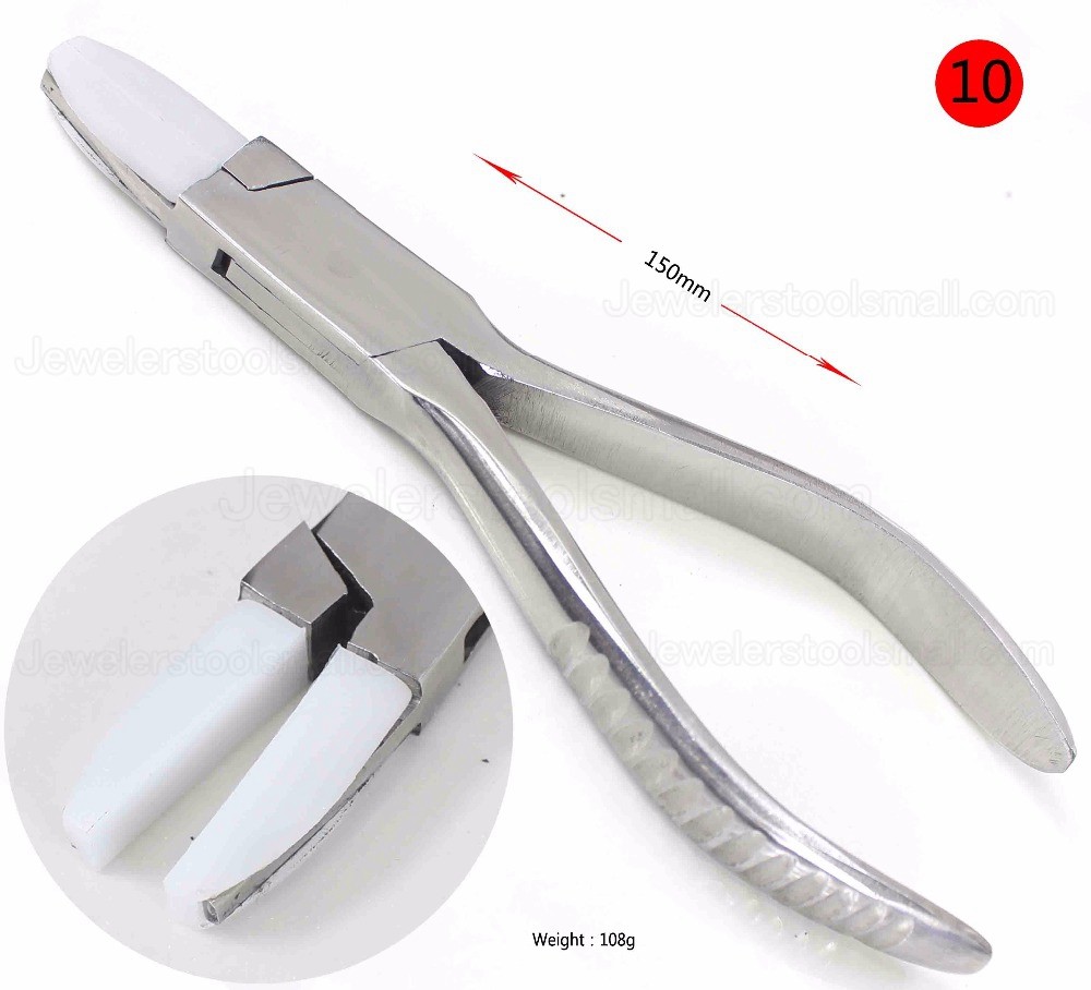 Stainless Steel Pliers Professional Flat Nylon Jaw Pliers for DIY Jewelry Tools