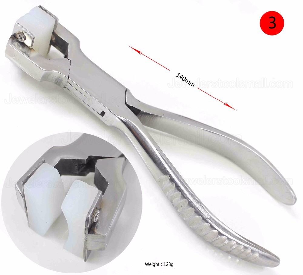 Stainless Steel Pliers Professional Flat Nylon Jaw Pliers for DIY Jewelry Tools