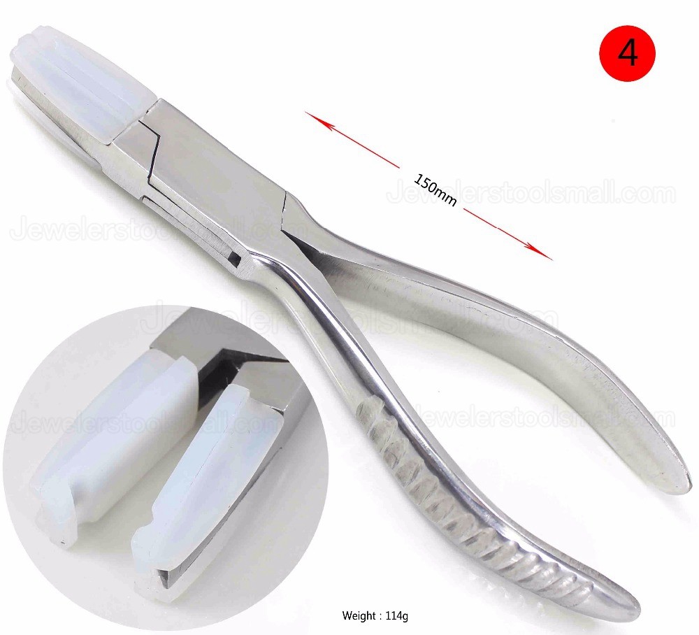 Stainless Steel Pliers Professional Flat Nylon Jaw Pliers for DIY Jewelry Tools