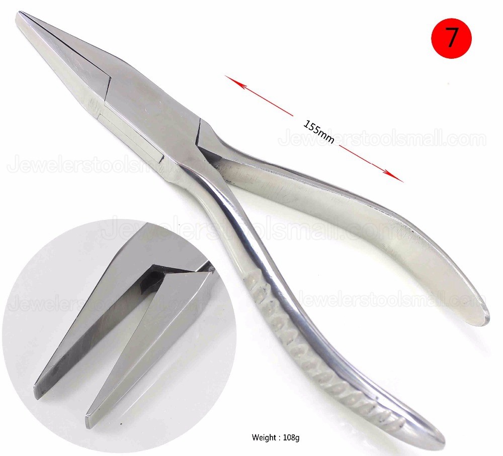 Stainless Steel Pliers Professional Flat Nylon Jaw Pliers for DIY Jewelry Tools