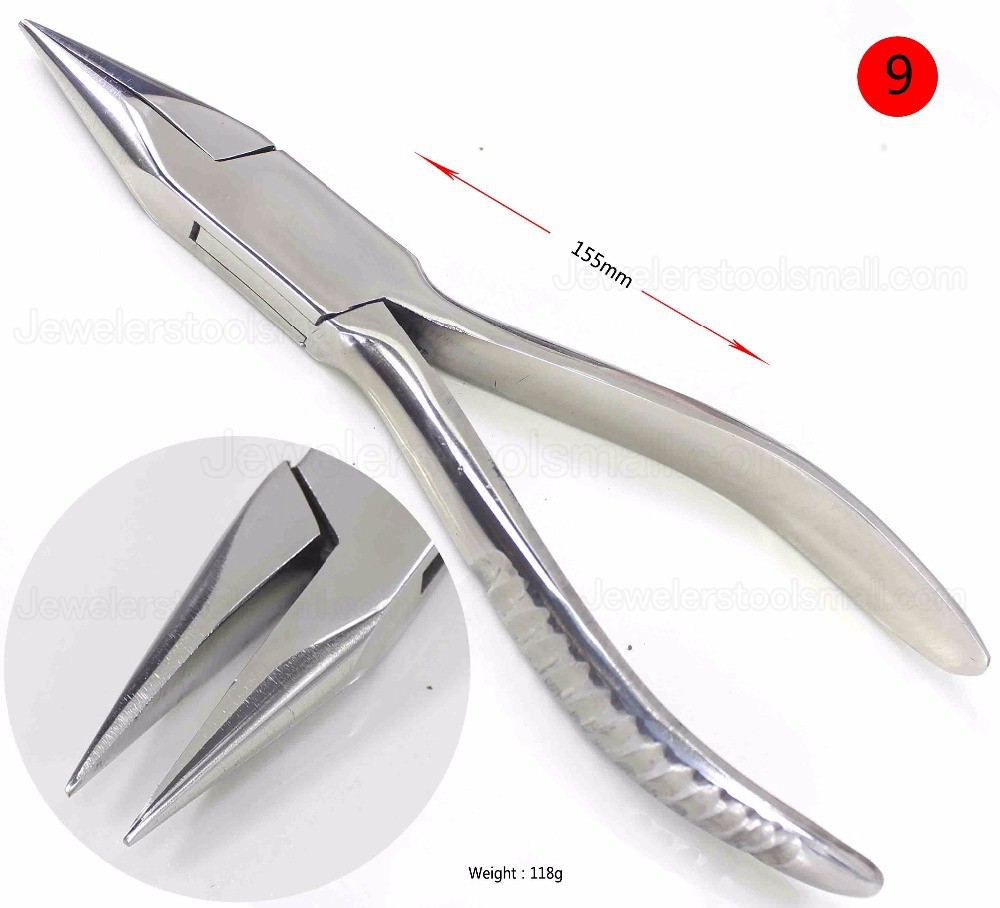 Stainless Steel Pliers Professional Flat Nylon Jaw Pliers for DIY Jewelry Tools