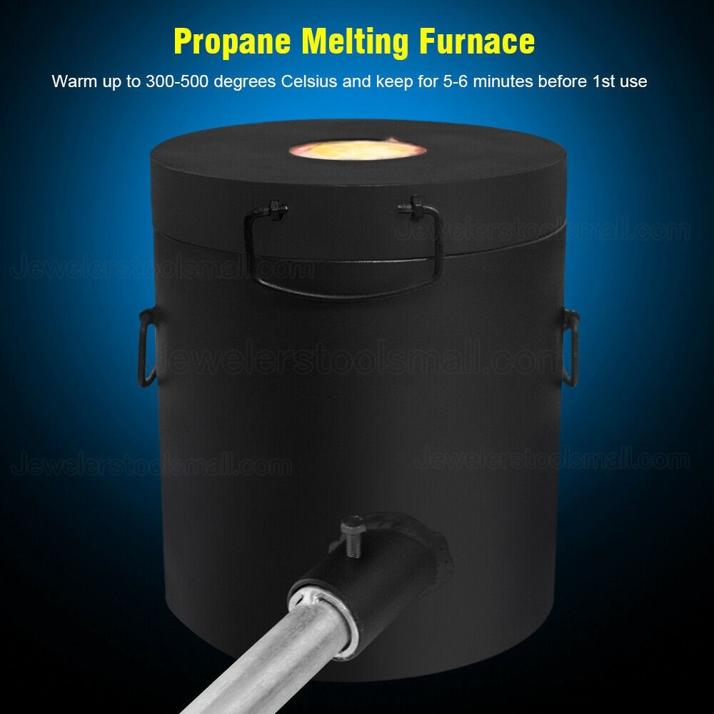 6KG Gas Propane Jewelry Melting Furnace Refining Forge Copper Gold Silver Aluminum Metal Melting Furnace