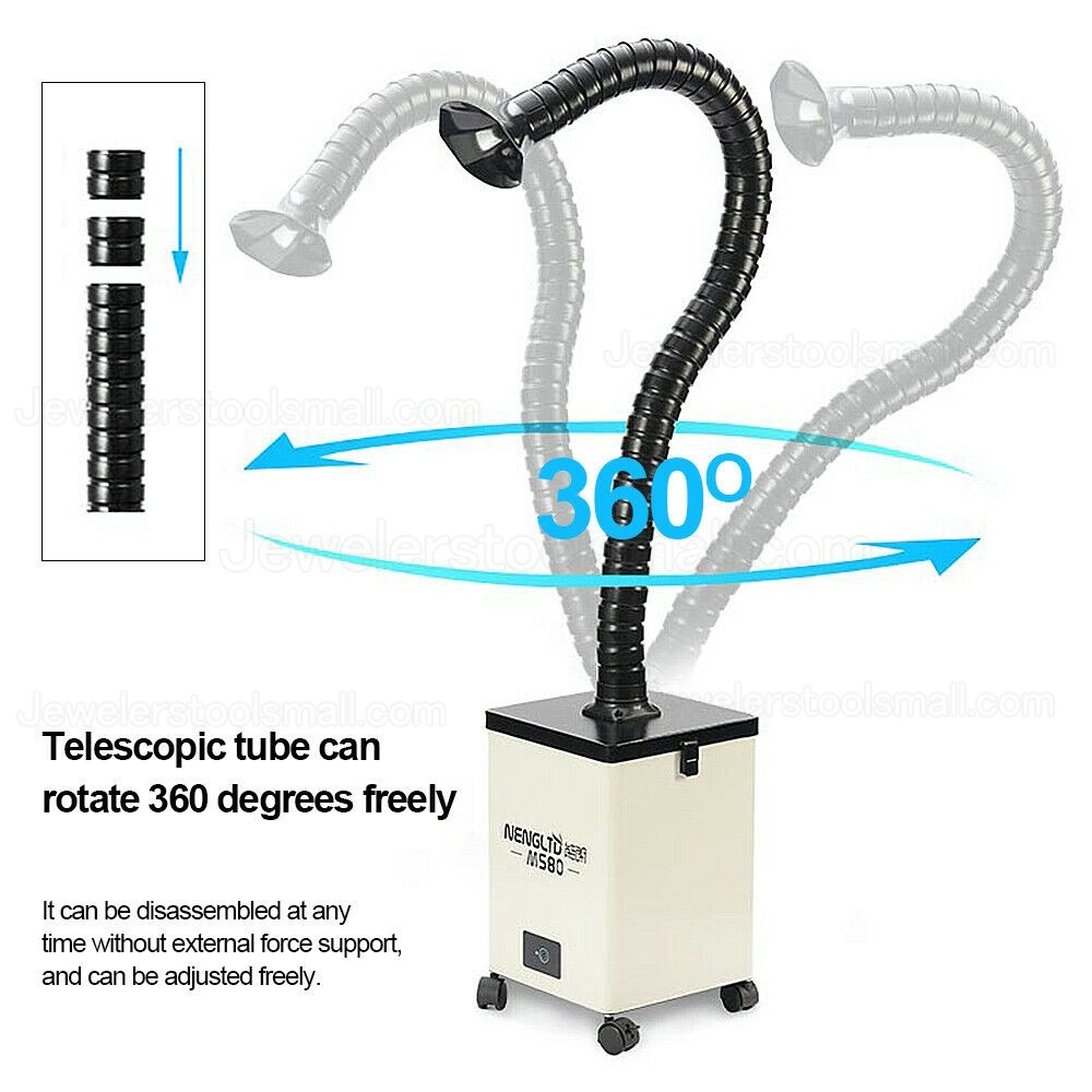 Portable Jewelry Welding Fume Extractor Flexible Head for Jewelry Making Polishing Engraving Repair