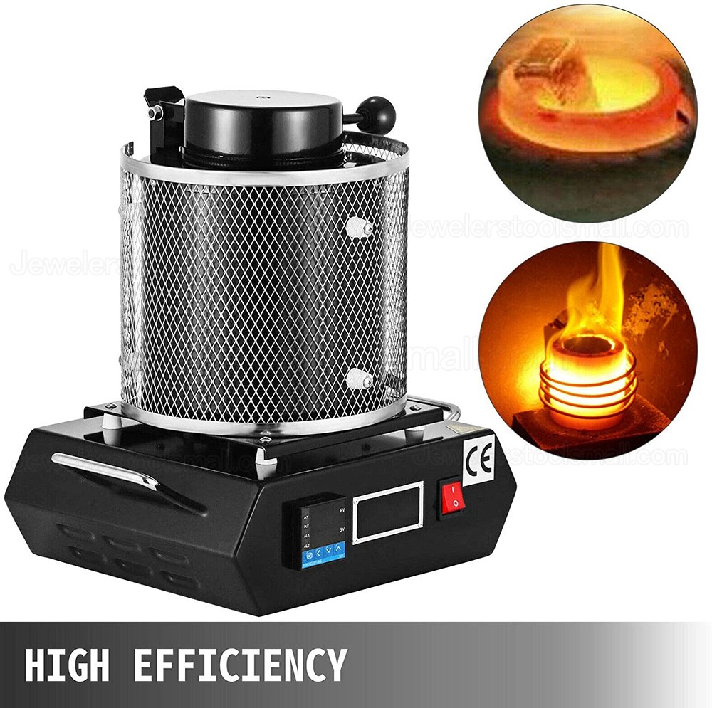 3KG Gold Melting Furnace Digital Melting Furnace Machine Melting Furnace with Graphite Crucible