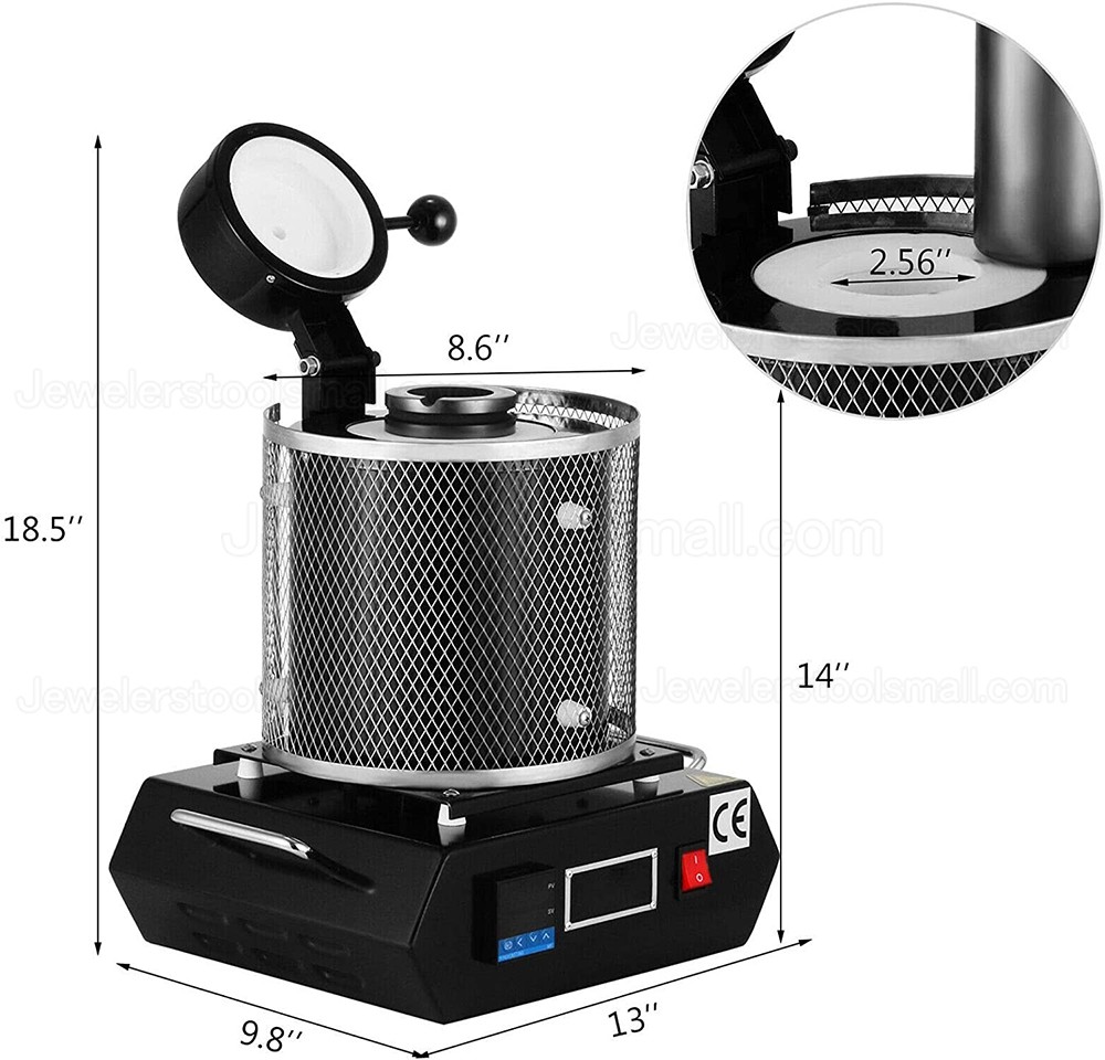 3KG Gold Melting Furnace Digital Melting Furnace Machine Melting Furnace with Graphite Crucible