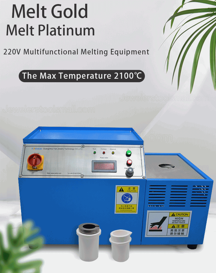 1KG/2KG/3KG Capacity Smelting Furnace to Smelt Platinum & Palladium Specially Jewelry Making Machine