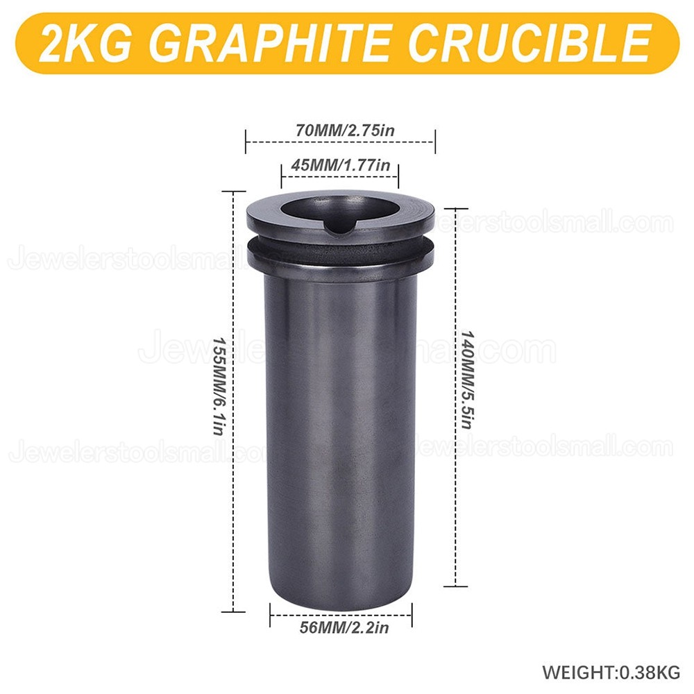 1Pcs 1KG / 2KG / 3KG Gold Melting Furnace Crucible Gold Melter Crucible Graphite Crucible