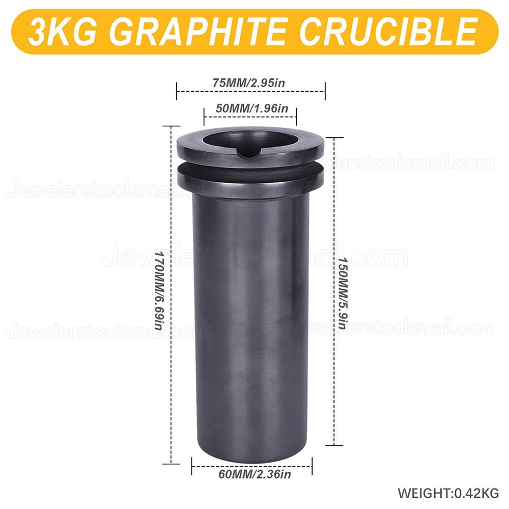 1Pcs 1KG / 2KG / 3KG Gold Melting Furnace Crucible Gold Melter Crucible Graphite Crucible