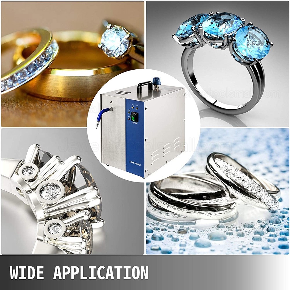 4L Stainless Steel Jewelry Steam Cleaner Gem Washer Gold & Silver Jewellery Steam Cleaning Machine Goldsmith Tools 2200W