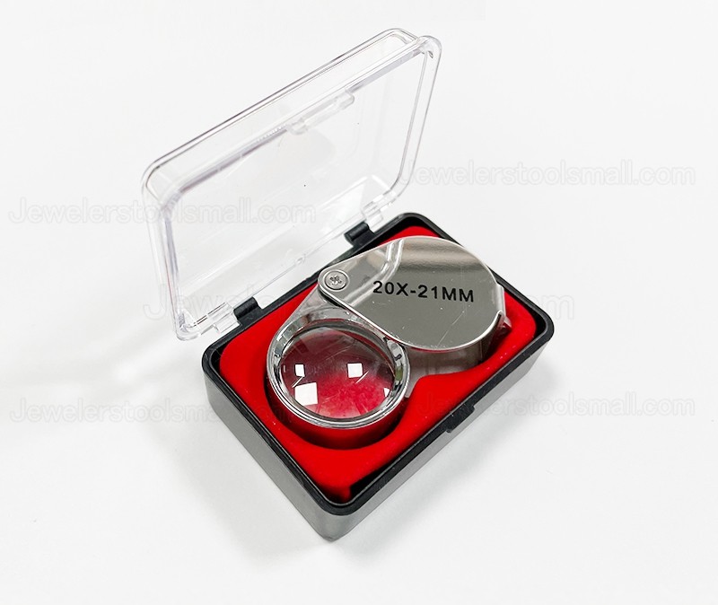 20X Pocket Metal Mini Magnifying Glass Jeweler Magnifier Portable Gemstone Identification Tool