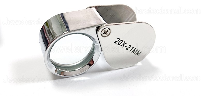 20X Pocket Metal Mini Magnifying Glass Jeweler Magnifier Portable Gemstone Identification Tool