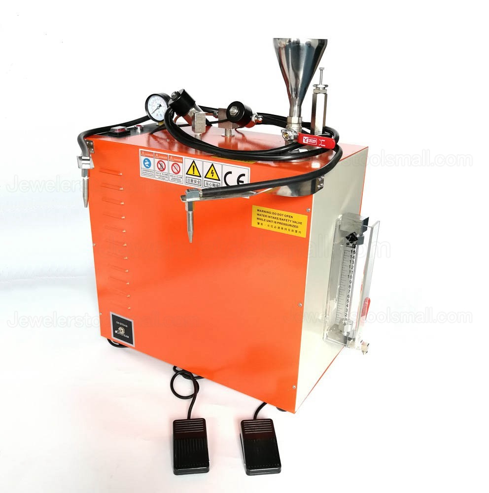 15L Jewelry Steam Cleaner Diamond Cleaning Machine with 2 Nozzles Jewellery Cleaning Equipment