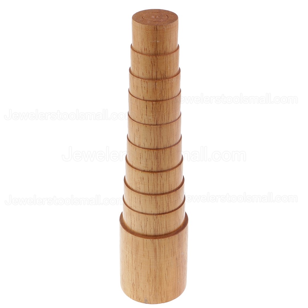 Jewelry Tool Hard Wooden Round Bracelet Sizing Bangle Mandrel Wire Wrapping Tool
