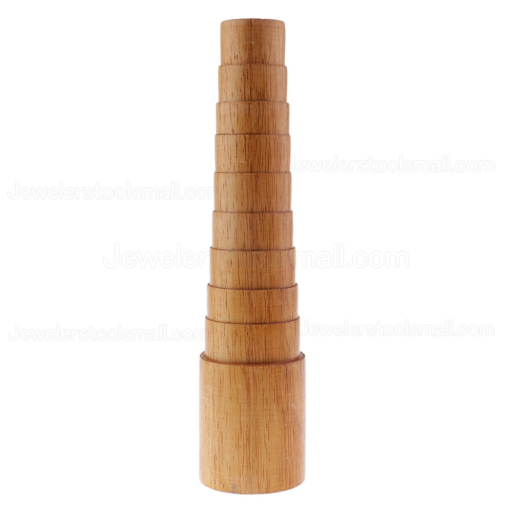 Jewelry Tool Hard Wooden Round Bracelet Sizing Bangle Mandrel Wire Wrapping Tool