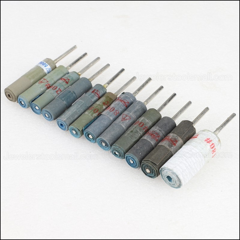 12Pcs Jewelry Polishing Head Paper Tool Sanding Belt Sandpaper Grinding Polishing Bands Wheel