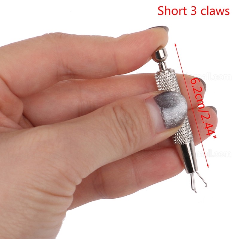 Professional Jewelry Holder Pick up Tool Diamond Gems Prong Tweezers Catcher Grabbers with 3 or 4 Claws