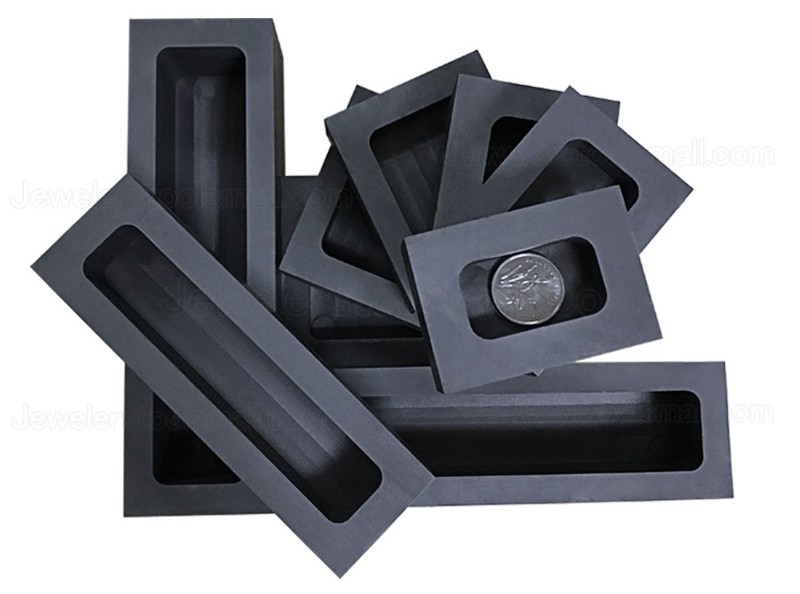 100g-500g Graphite Ingot Bar Mould Crucible for Melting Gold Casting Refining Silver Ingot