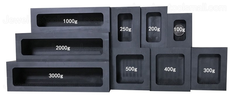 100g-500g Graphite Ingot Bar Mould Crucible for Melting Gold Casting Refining Silver Ingot