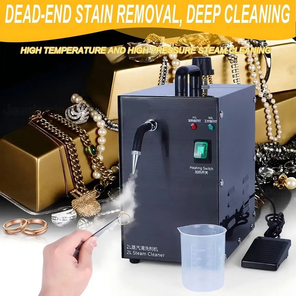 1300W 2L Stainless Steel Jewelry Steam Cleaning Machine for Gold Silver ...