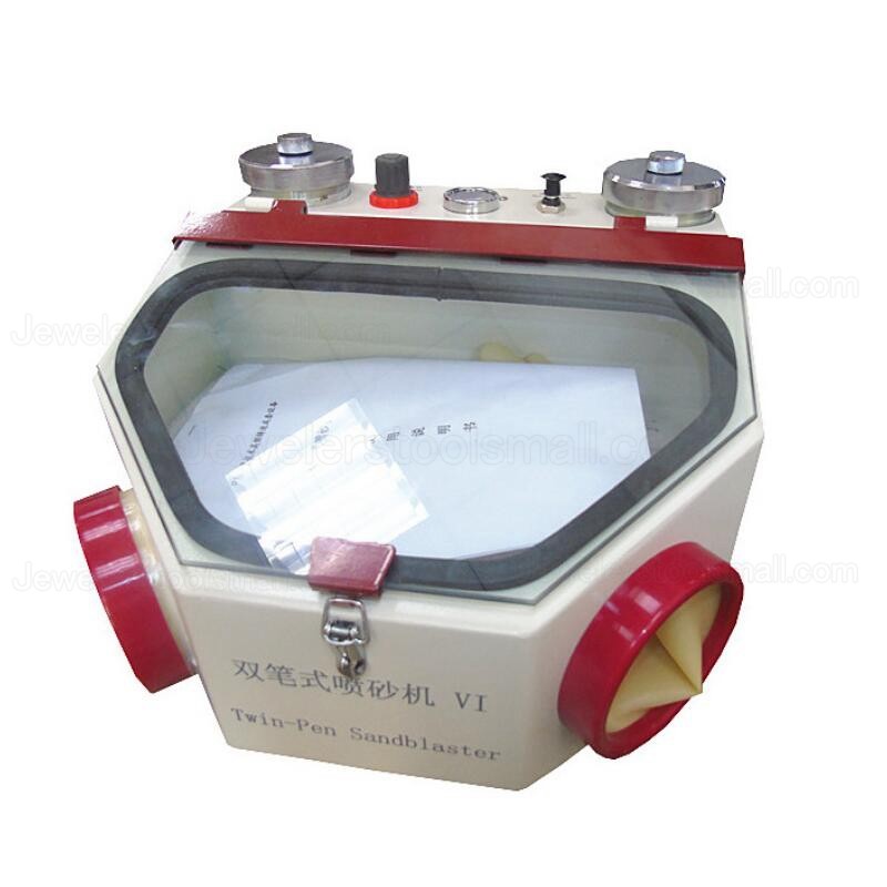 Jewelry Dry Sandblaster Machine for Gold and Silver Jewelry Restoration with 2 Pens