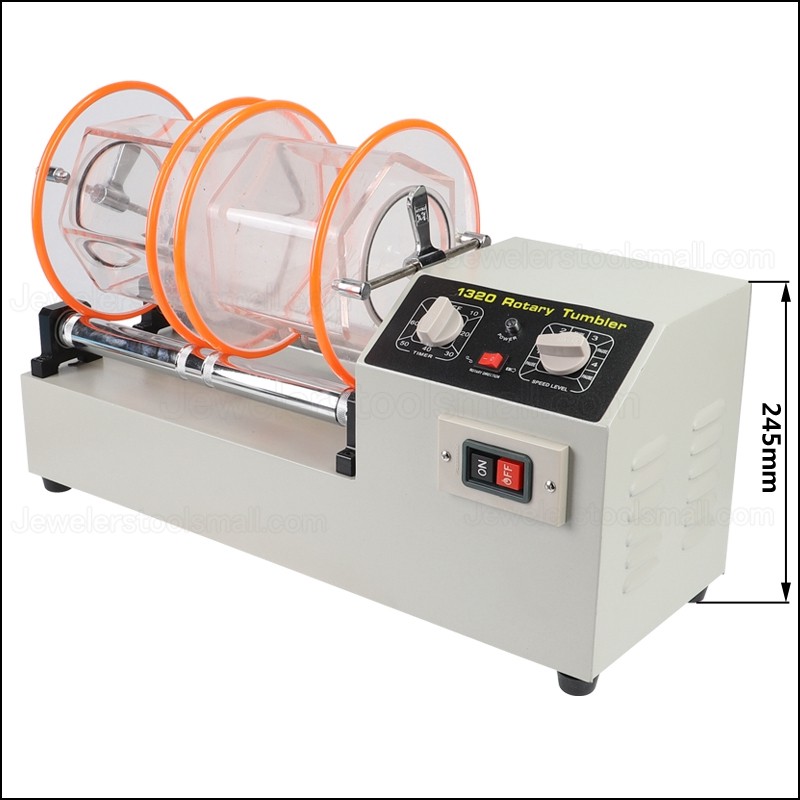 KD-1320 11kg Jewelry Rotary Tumbler Rotary Finishing Tools Jewelry Polishing Machine Rock Barrel Polishing Machine